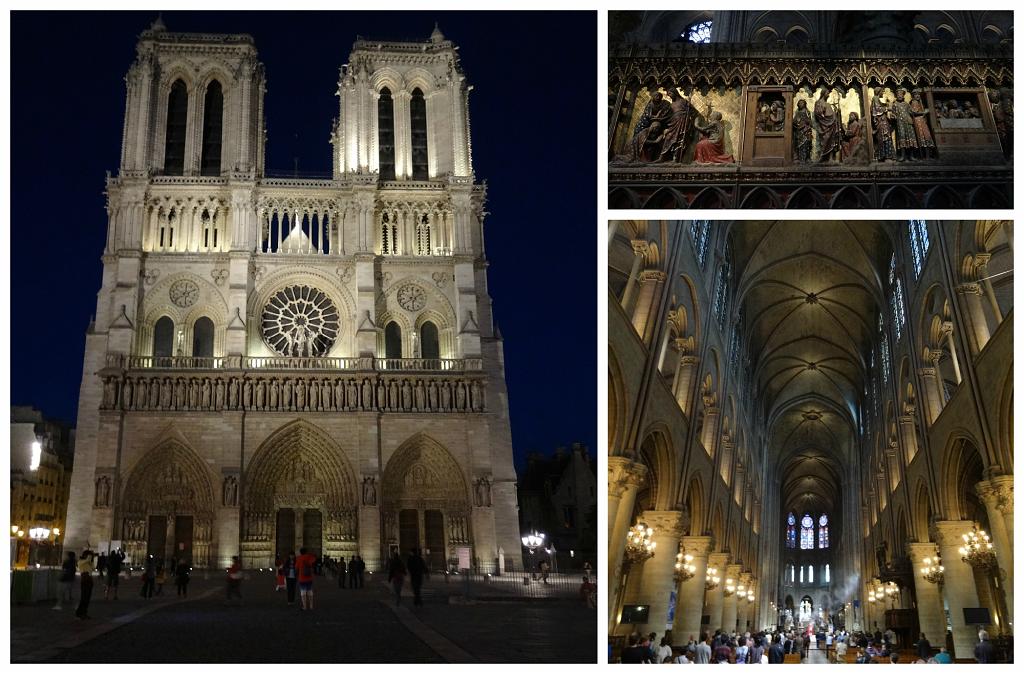 Notre Dame Facade at night